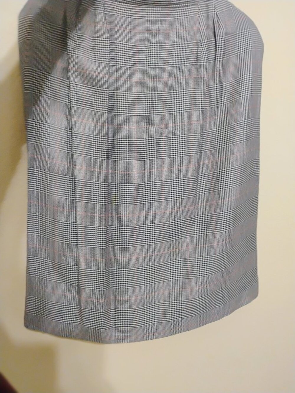 Worthington Size 10 Gray Plaid Skirt Suit Set Blazer Jacket - Picture 7 of 9